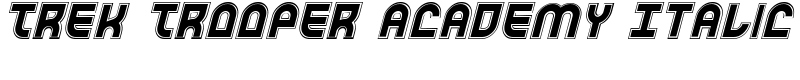 Trek Trooper Academy Italic Font