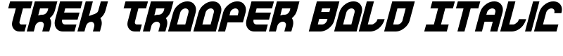 Trek Trooper Bold Italic Font