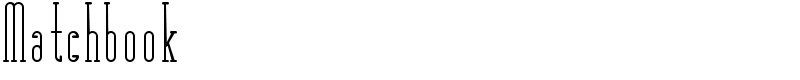 Matchbook Font