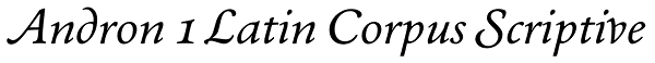 Andron 1 Latin Corpus Scriptive Font