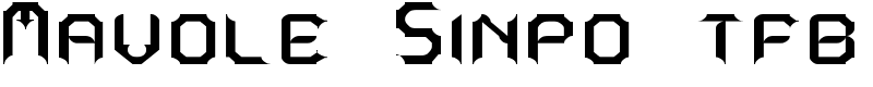 Mavole Sinpo tfb Font
