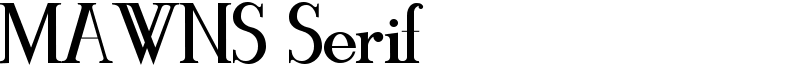 MAWNS Serif Font