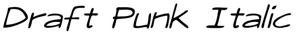 Draft Punk Italic Font