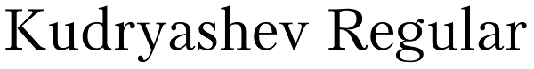 Kudryashev Regular Font