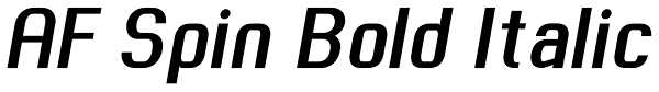 AF Spin Bold Italic Font