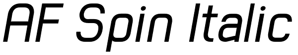 AF Spin Italic Font