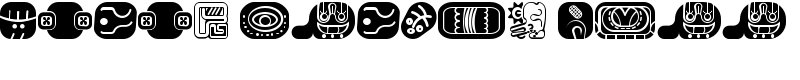 mayan glyphs fill Font