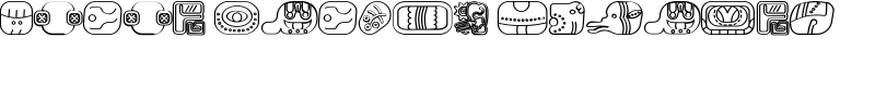 mayan glyphs outline Font