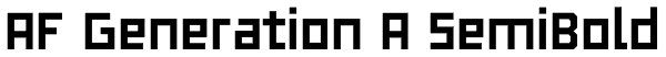 AF Generation A SemiBold Font