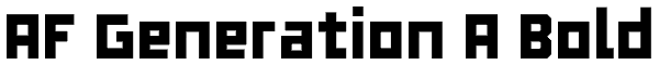 AF Generation A Bold Font
