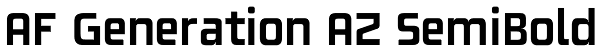 AF Generation AZ SemiBold Font