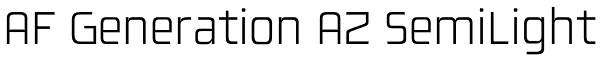 AF Generation AZ SemiLight Font