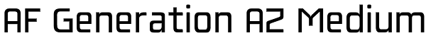 AF Generation AZ Medium Font