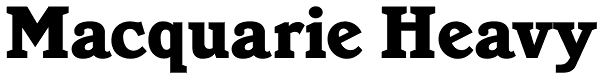 Macquarie Heavy Font