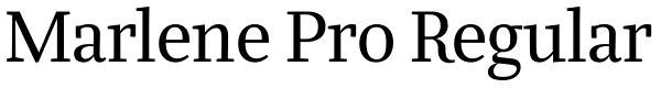 Marlene Pro Regular Font
