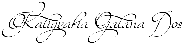 Kaligrafia Galana Dos Font