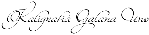 Kaligrafia Galana Uno Font