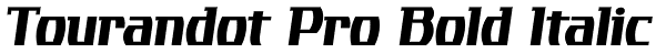 Tourandot Pro Bold Italic Font