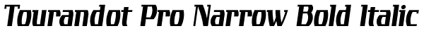Tourandot Pro Narrow Bold Italic Font