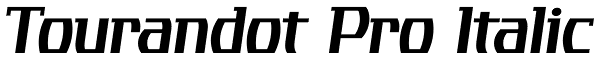 Tourandot Pro Italic Font