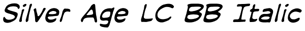 Silver Age LC BB Italic Font
