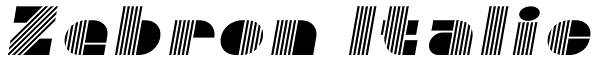Zebron Italic Font