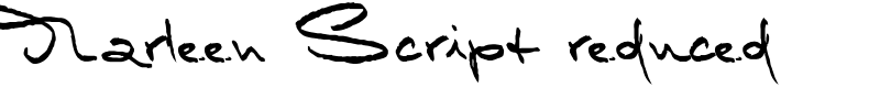 Marleen Script reduced Font