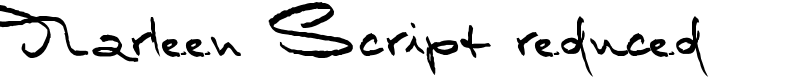 Marleen Script reduced Font