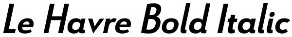 Le Havre Bold Italic Font