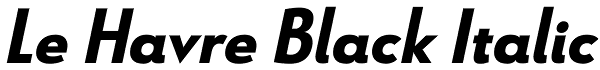 Le Havre Black Italic Font