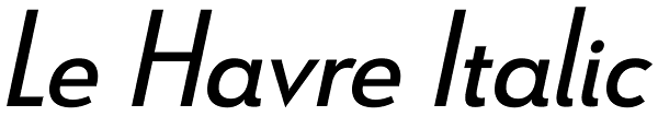 Le Havre Italic Font