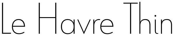 Le Havre Thin Font