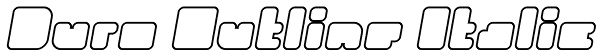 Duro Outline Italic Font