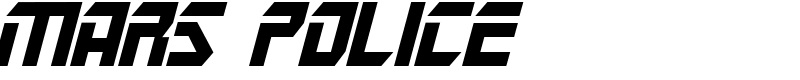 Mars Police Font
