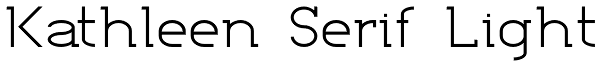 Kathleen Serif Light Font
