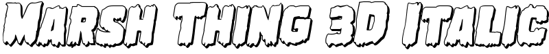 Marsh Thing 3D Italic Font