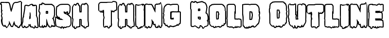 Marsh Thing Bold Outline Font