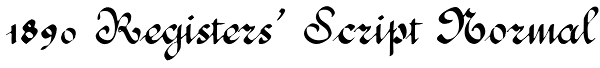 1890 Registers' Script Normal Font