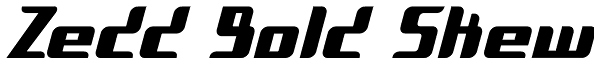 Zedd Bold Skew Font