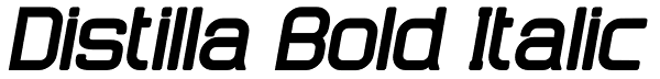 Distilla Bold Italic Font