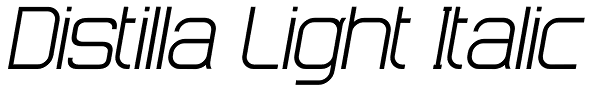Distilla Light Italic Font