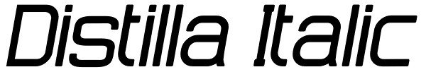 Distilla Italic Font