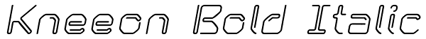 Kneeon Bold Italic Font
