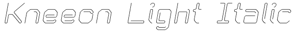 Kneeon Light Italic Font