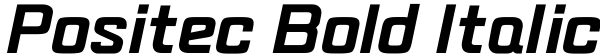 Positec Bold Italic Font