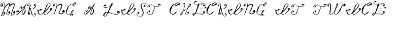Making a List Checking it Twice Font