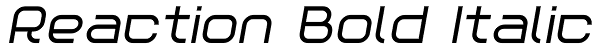 Reaction Bold Italic Font