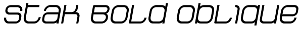 Stak Bold Oblique Font