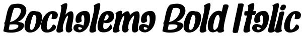 Bochalema Bold Italic Font