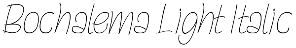 Bochalema Light Italic Font
